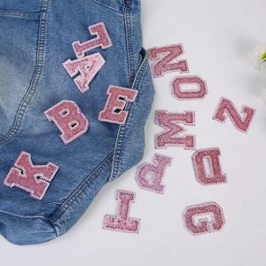 Pink Sequin Iron On Letters