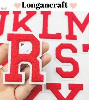 Red Chenille Iron On Letters