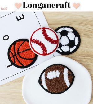 A set of Ball Chenille Iron on Patches