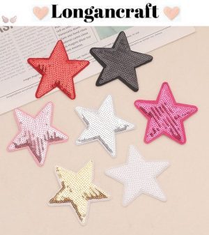 Colorful Sequin Star Iron On Patches