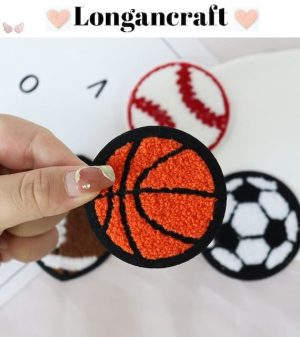 A set of ball chenille patches