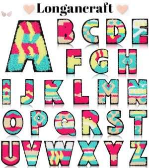 rainbow letter chenille patches