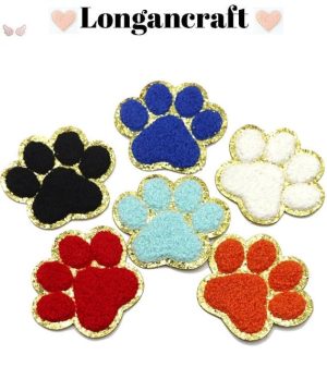 Cat Paw Chenille Iron On Patches