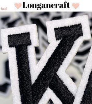 black letter embroidery patches
