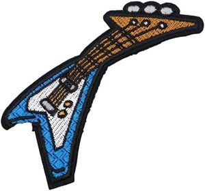 Blue Guitar Iron On Patches