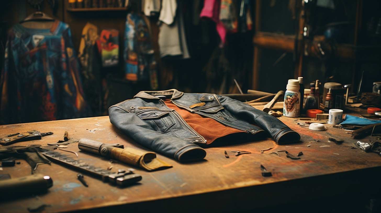 Favorite leather jacket displayed, pondering can you iron patches to leather.