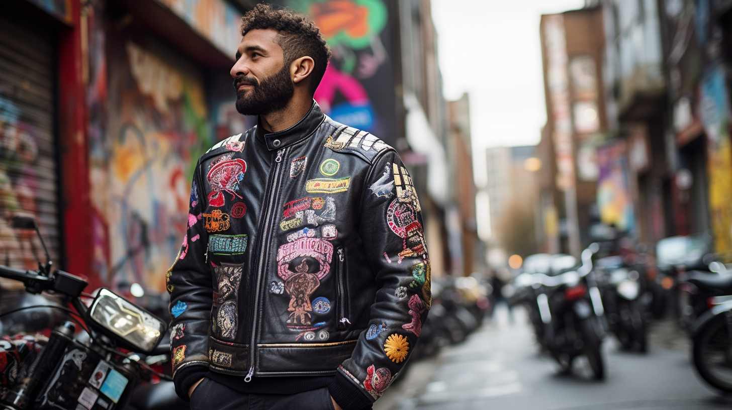 a custom leather jacket with patches, questioning can you iron patches to leather