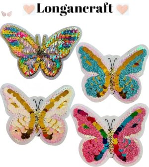 Butterfly Sequin Iron On Patches
