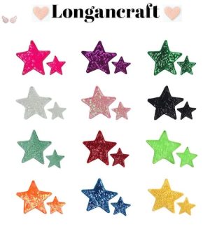 Glitter Star Sequin Patches