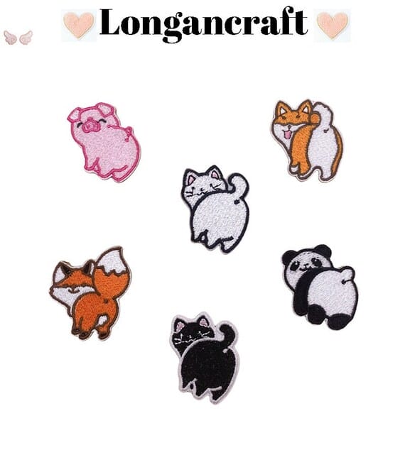Animal Butt Embroidery Patches- Longancraft