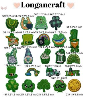 Green Lucky Iron On Patches