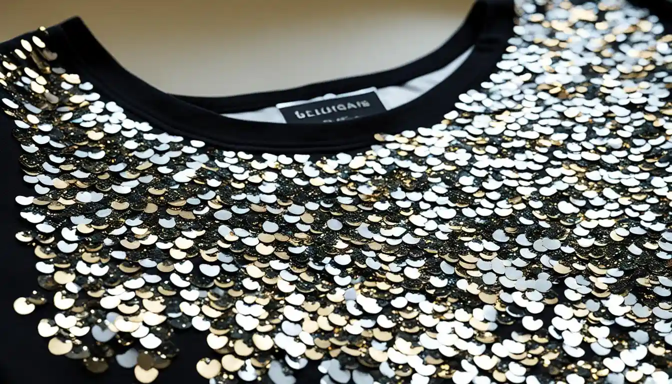 T-shirt decorating ideas using sequin embellishments.