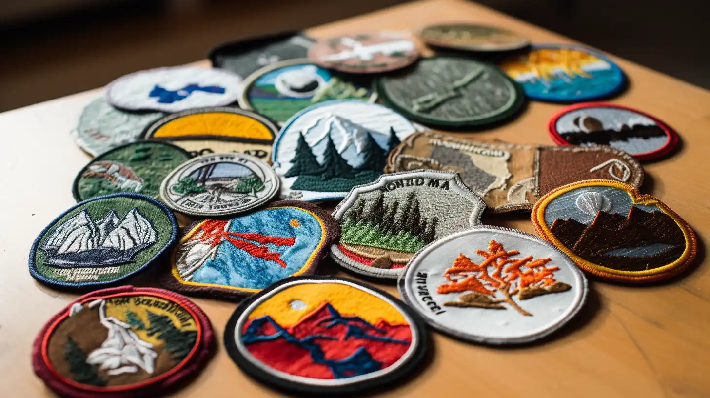 Do iron on patches go on the inside or outside? A number of iron on patches with different designs.
