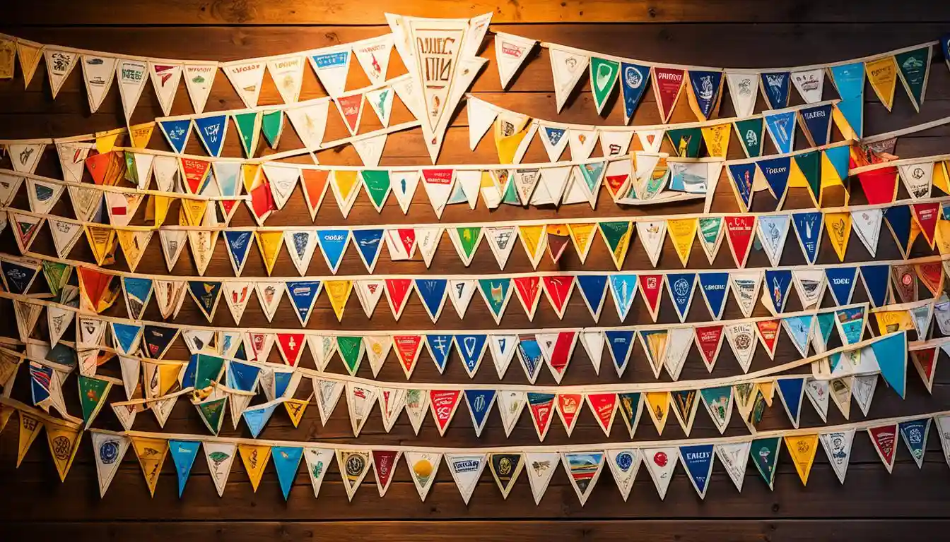 Travel patches ideas:make pennants with travel patches.