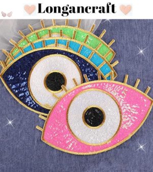 Colorful Eye Sequin Patches