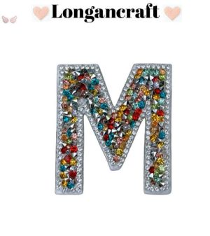 Color Rhinestone Letter Patches