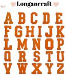 Orange Chenille Letters Patches