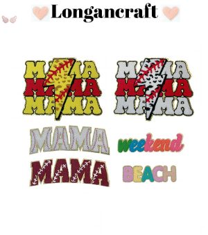 Mama Lightning Chenille Patches