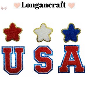 USA Star Letter Chenille Patch