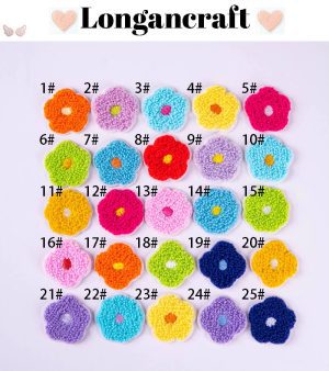 Color Flower Chenille Patches