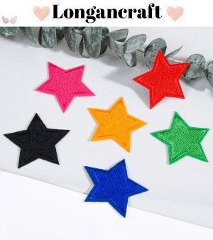 Color Star Iron On Patches- Longancraft