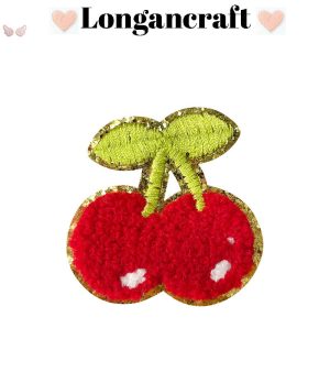 Cherry Fruit Chenille Patches- Longancraft