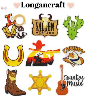 Cowboy Hat Embroidered Patches- Longancraft