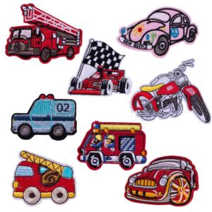 Racing Car Train Iron On Patch