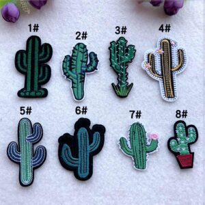 Western Cactus Iron On Patches