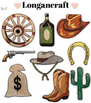 Western Cowboy Iron On Patches