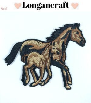 Brown Horse Embroidered Patches