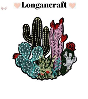 Cactus Flower Iron On Patches