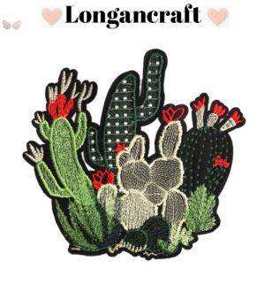 Cactus Flower Iron On Patches
