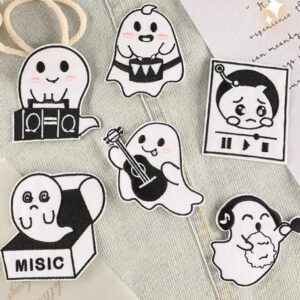 Funny Music Ghost Iron On Patch