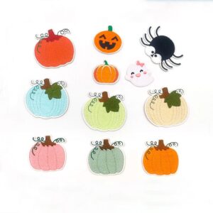 Color Pumpkin Embroidered Patches