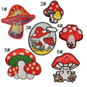 Red Mushroom Embroidered Patch