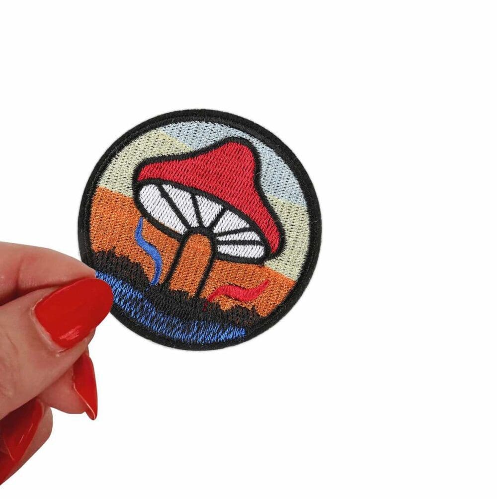 Mushroom Badge Iron On Patches