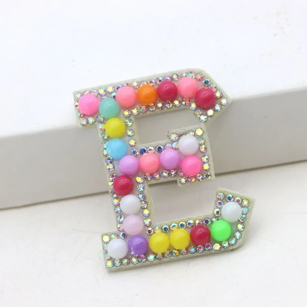 Color Rhinestone Letters Patch