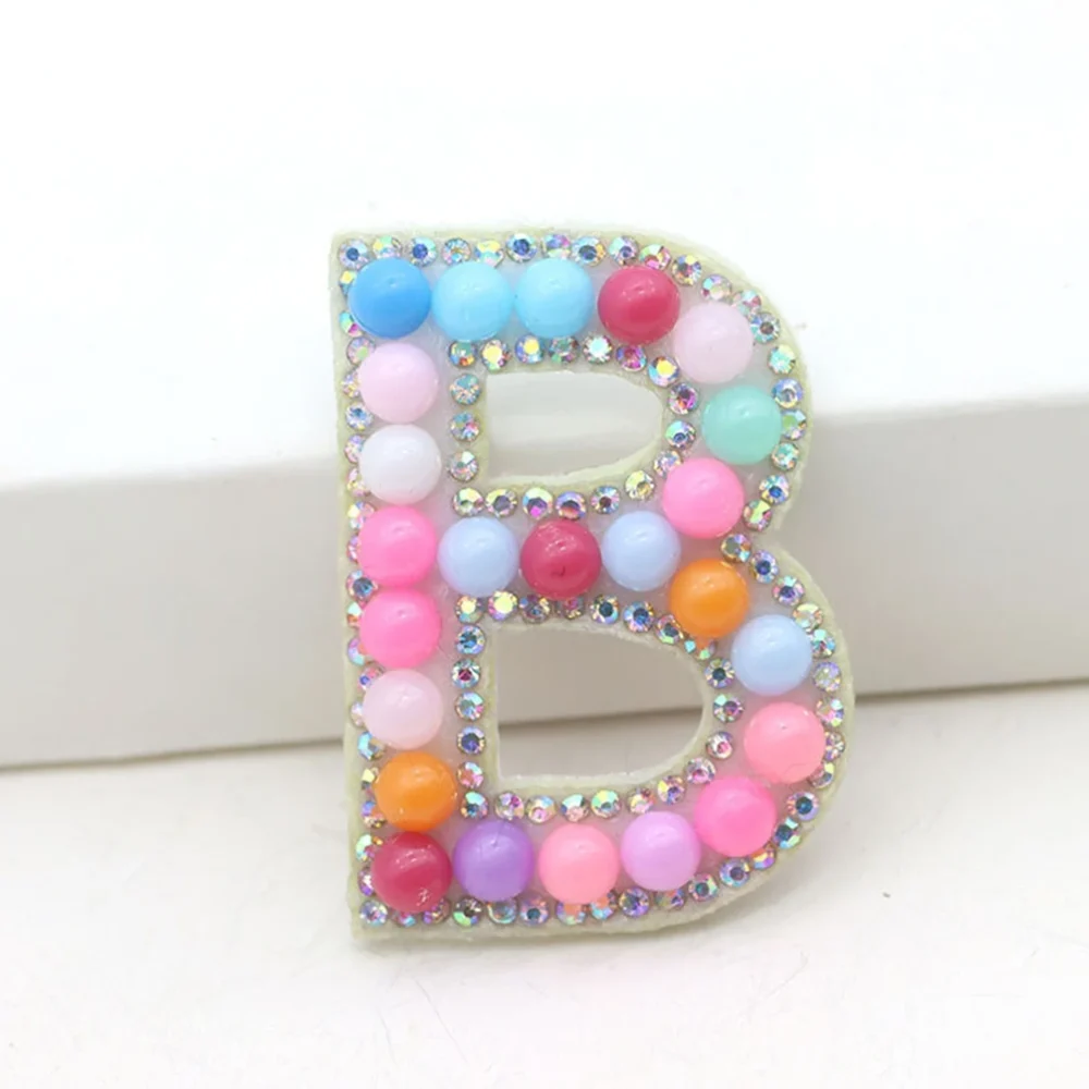 Color Rhinestone Letters Patch