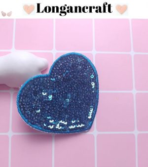 Color Heart Sequin Patches