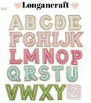 Color Beads Letter Patches