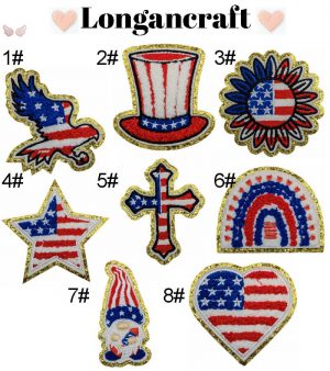 Flag Star Chenille Patches